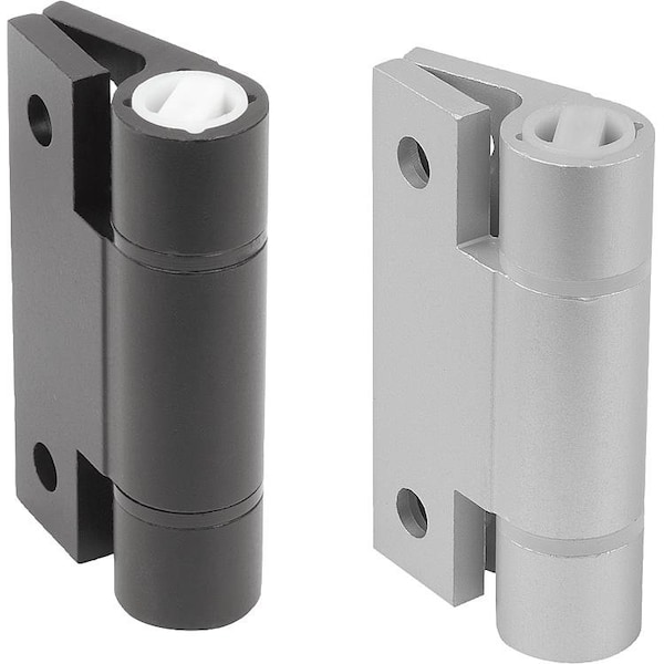 Spring Hinge Spring Closed A=55, B=67, Aluminum Black